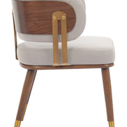 Brew Dining Chair Beige & Walnut