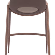 Desi Counter Stool (Set of 2) Brown & Walnut