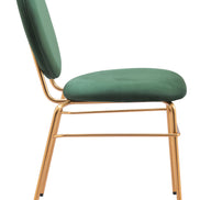 Odessa Dining Chair (Set of 2) Green & Gold