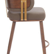 Brew Counter Stool Brown & Walnut