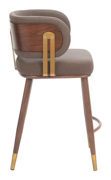 Brew Counter Stool Brown & Walnut