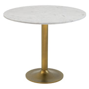 Fullerton Dining Table White & Gold