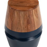 Tornos Side Table Walnut & Deep Blue