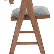 Delhi Barstool (Set of 2) Gray & Walnut