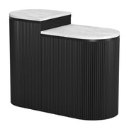 Ormara Side Table Set (2-Piece) White & Black