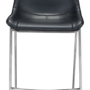Magnus Counter Stool (Set of 2) Black & Silver