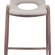 Desi Counter Stool (Set of 2) Beige & Walnut