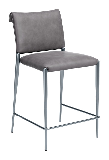 Freesia Counter Stool (Set of 2) Charcoal Gray