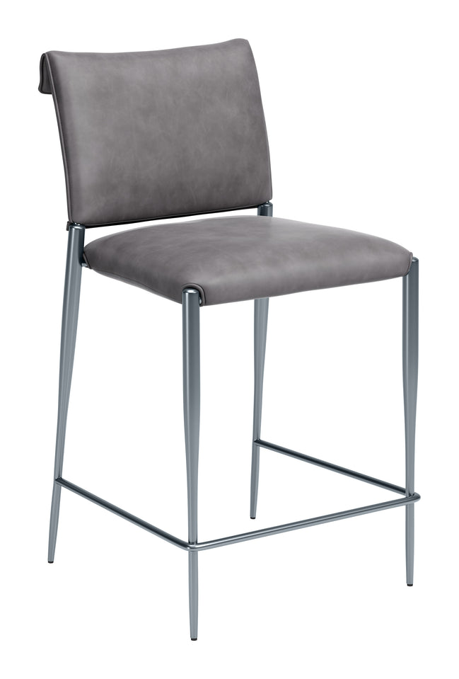 Freesia Counter Stool (Set of 2) Charcoal Gray