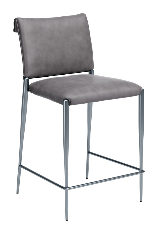 Freesia Counter Stool (Set of 2) Charcoal Gray
