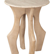 Eda Side Table White & Natural