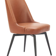 Keppel Swivel Dining Chair (Set of 2) Brown
