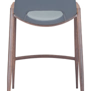 Desi Counter Stool (Set of 2) Azure Gray & Walnut