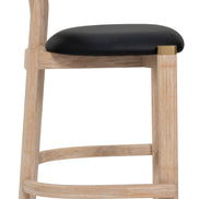 Rilou Barstool (Set of 2) Black & Natural