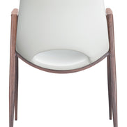 Desi Dining Chair (Set of 2) White & Walnut
