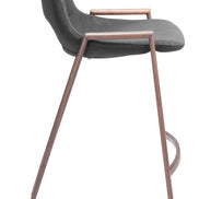 Desi Counter Stool (Set of 2) Black & Walnut