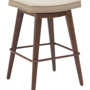 Divat Counter Stool (Set of 2) Beige & Walnut