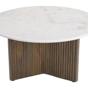 Tailo Coffee Table White & Brass