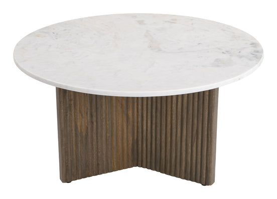 Tailo Coffee Table White & Brass