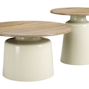 Lireen Coffee Table Set (2-Piece) Natural & Ivory
