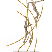 SZ0238 Modern Bronze Acrobats-Poles Sculpture - image 2