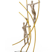 SZ0238 Modern Bronze Acrobats-Poles Sculpture - image 3