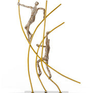SZ0238 Modern Bronze Acrobats-Poles Sculpture - image 5