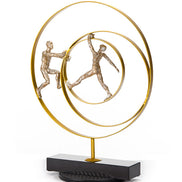 SZ0240 Modern Bronze Acrobats-Rings Sculpture - image 3
