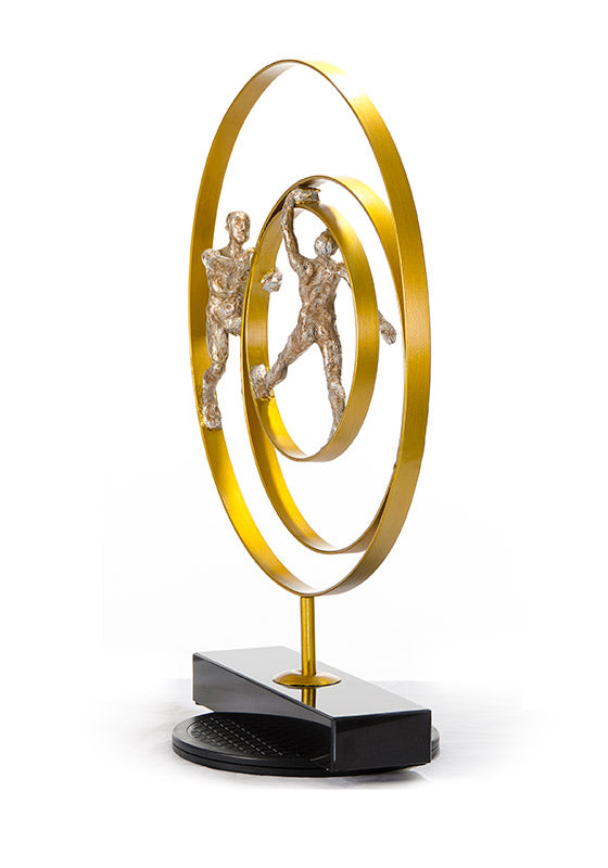 SZ0240 Modern Bronze Acrobats-Rings Sculpture - image 4
