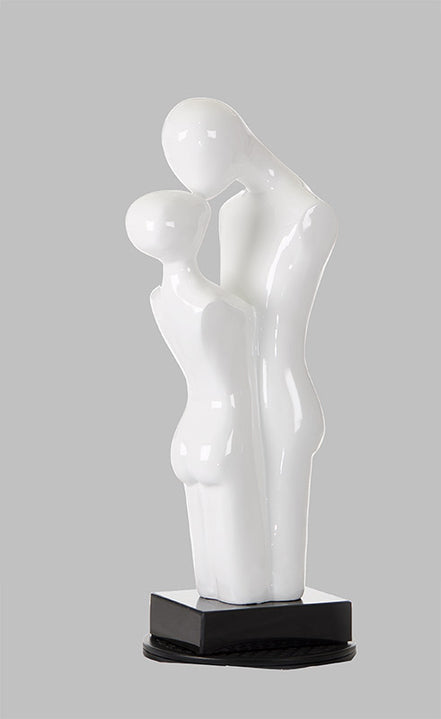 Love - Modern White Polyresin Sculpture - image 4