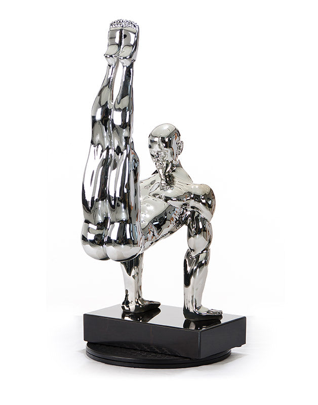 SZ0173 Modern Silver Gymnast-B Sculpture - image 2