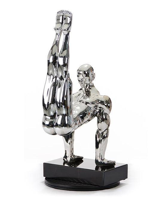 SZ0173 Modern Silver Gymnast-B Sculpture - image 2