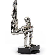 SZ0173 Modern Silver Gymnast-B Sculpture - image 4