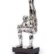 SZ0173 Modern Silver Gymnast-B Sculpture - image 5