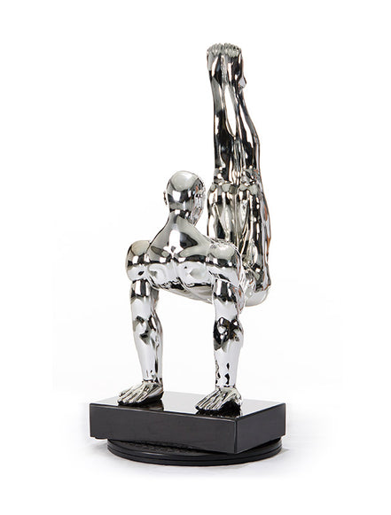 SZ0173 Modern Silver Gymnast-B Sculpture - image 5