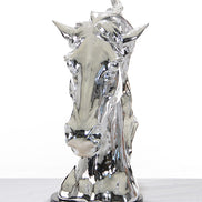 SZ0002 Modern Silver Horse Head Sculpture