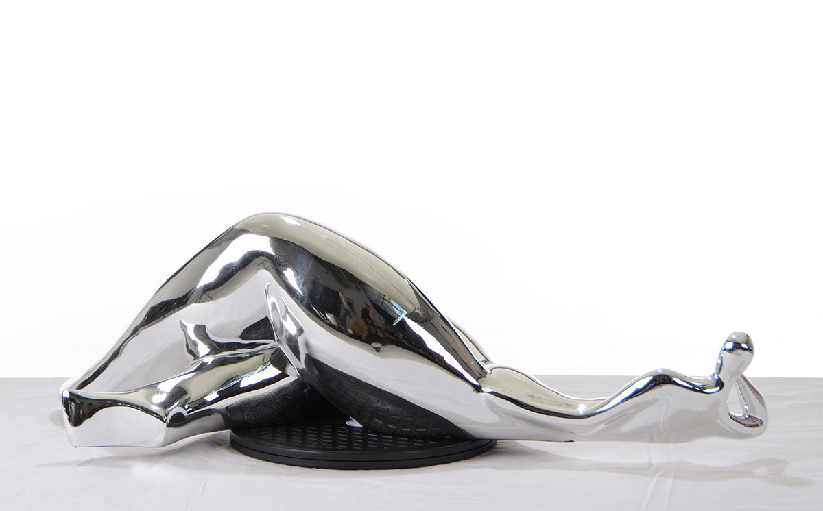 SZ0228 Modern Silver Napping Lady Sculpture - image 2
