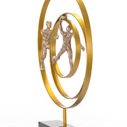SZ0240 Modern Bronze Acrobats-Rings Sculpture