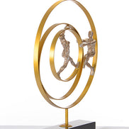 SZ0240 Modern Bronze Acrobats-Rings Sculpture - image 2