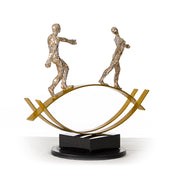 SZ0241 Modern Bronze Acrobats-Tightrope Sculpture - image 2