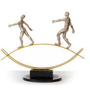 SZ0241 Modern Bronze Acrobats-Tightrope Sculpture - image 5