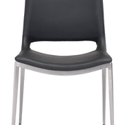 Ace Dining Chair (Set of 2) Black & Silver