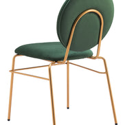 Odessa Dining Chair (Set of 2) Green & Gold
