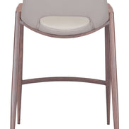 Desi Counter Stool (Set of 2) Beige & Walnut
