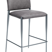 Freesia Barstool (Set of 2) Charcoal Gray