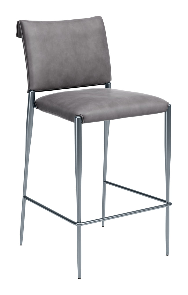 Freesia Barstool (Set of 2) Charcoal Gray