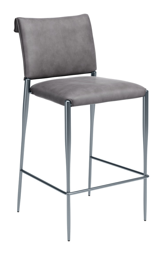 Freesia Barstool (Set of 2) Charcoal Gray