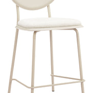 Zeal Counter Stool (Set of 4) Light Gray & Beige