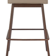 Divat Counter Stool (Set of 2) Beige & Walnut