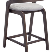 Troy Counter Stool (Set of 2) Dove Gray & Espresso
